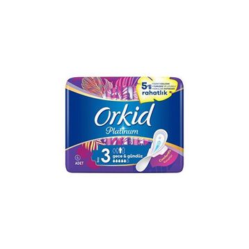 Orkid Platinum Kanatlı Gece Boy 3 5x6 Adet Hijyenik Ped