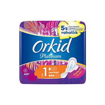 Orkid Platinum Kanatlı Normal Boy 1 5x8 Adet Hijyenik Ped