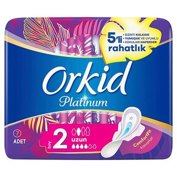 Orkid Platinum Kanatlı Uzun Boy 2 5x7 Adet Hijyenik Ped