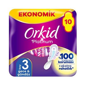 Orkid Platinum Ultra Gece Boy 3 10 Adet Hijyenik Ped