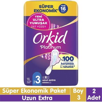 Orkid Platinum Uzun Ekstra 2x16 32 Adet Hijyenik Ped