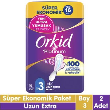 Orkid Platinum Uzun Ekstra 2x16 32 Adet Hijyenik Ped