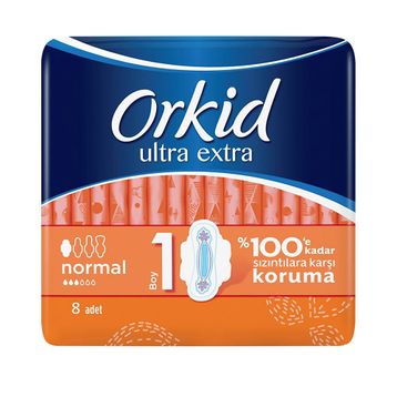 Orkid Ultra Extra 1 Numara Normal 8'li Hijyenik Ped