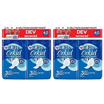 Orkid Ultra Extra Gece Cesaret Paketi 80'li 40x2 Ped