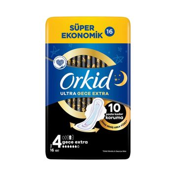 Orkid Ultra Extra Gece Extra Boy 4 16'lı Ped