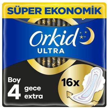 Orkid Ultra Extra Gece Extra Boy 4 16'lı Ped