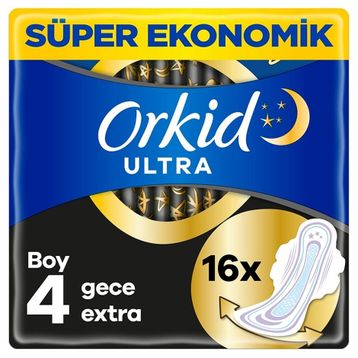 Orkid Ultra Extra Gece Extra Boy 4 16'lı Ped