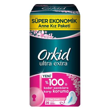 Orkid Ultra Extra Hijyenik Uzun Süper Ekonomik 26 Ped