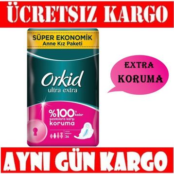 Orkid Ultra Extra Hijyenik Uzun Süper Ekonomik 26 Ped