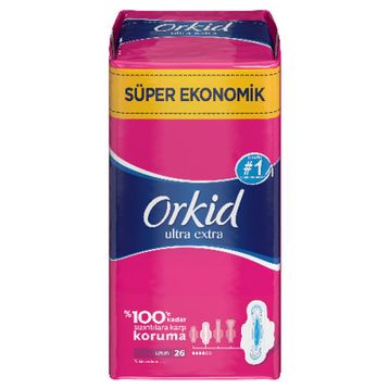 Orkid Ultra Extra Hijyenik Uzun Süper Ekonomik 26 Ped