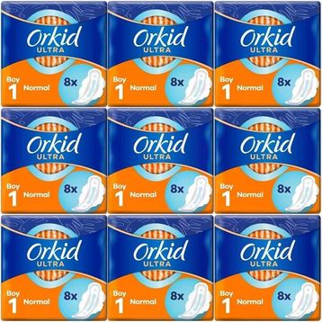 Orkid Ultra Extra Normal 9x8 72 Adet Hijyenik Ped