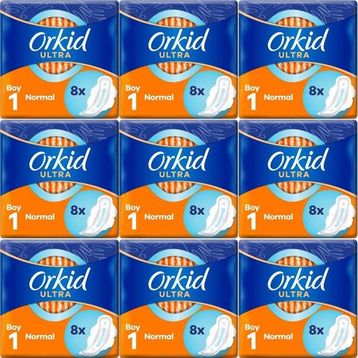 Orkid Ultra Extra Normal 9x8 72 Adet Hijyenik Ped