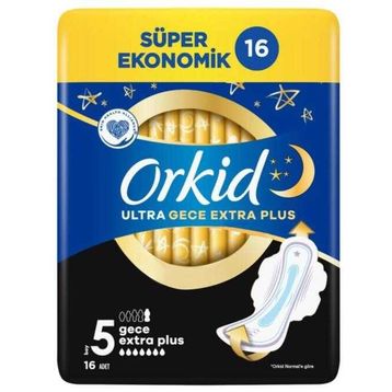 Orkid Ultra Gece Extra Plus 16'lı Hijyenik Ped