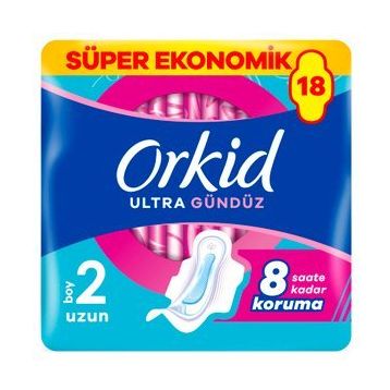 Orkid Ultra Uzun 18'li Ekstra Dörtlü Hijyenik Ped