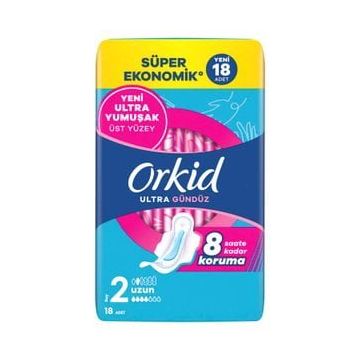 Orkid Ultra Uzun 18'li Ekstra Dörtlü Hijyenik Ped