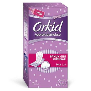 Orkid Yaprak Pamuksu İnce 28'li Hijyenik Ped