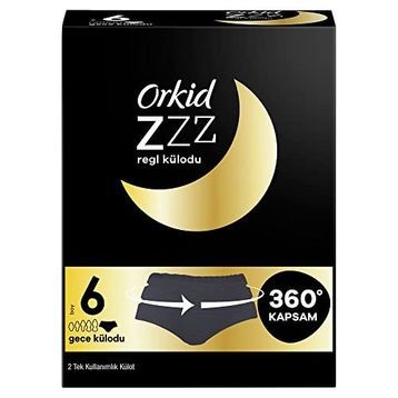 Orkid ZZZ Gecelik Tek Kullanım 2 Adet Regl Külodu