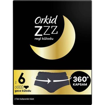 Orkid ZZZ Gecelik Tek Kullanım 2 Adet Regl Külodu