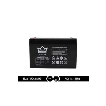 Ortec 6 V 7 Ah Kuru Akü