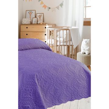 Örtüm Ivy Lila Çift Kişilik Microfiber Kapitone Yatak Örtüsü