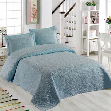 Örtüm Ivy Mint Çift Kişilik Microfiber Kapitone Yatak Örtüsü
