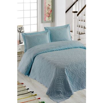 Örtüm Ivy Mint Çift Kişilik Microfiber Kapitone Yatak Örtüsü