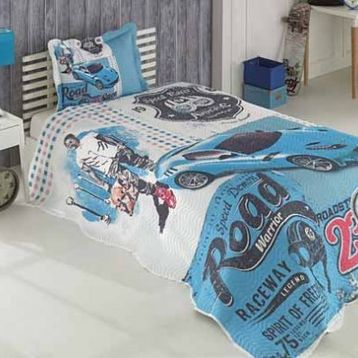 Örtüm Raceway Tek Kişilik Yatak Örtüsü