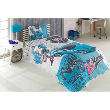 Örtüm Raceway Tek Kişilik Yatak Örtüsü