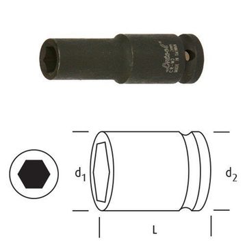 Osaka 1/2 19 mm Kısa Siyah Lokma