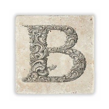 Oscar Stone Decor B Harfi Doğaltaş Bardak Altlığı