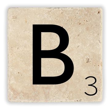 Oscar Stone Decor B Harfi Doğaltaş Bardak Altlığı