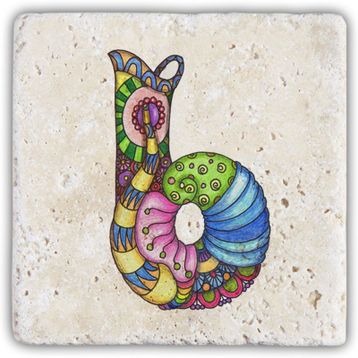 Oscar Stone Decor B Harfi Doğaltaş Bardak Altlığı