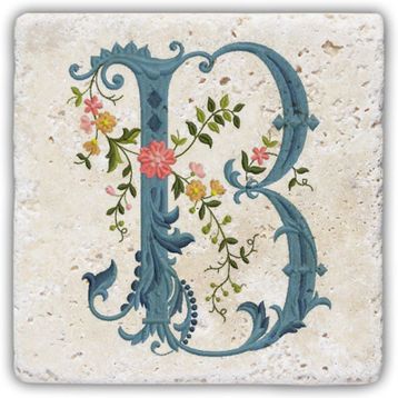 Oscar Stone Decor B Harfi Doğaltaş Bardak Altlığı