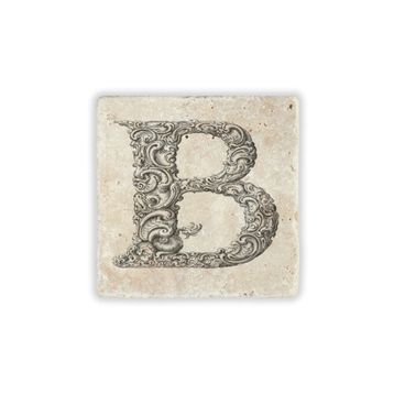 Oscar Stone Decor B Harfi Doğaltaş Bardak Altlığı