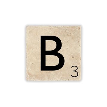 Oscar Stone Decor B Harfi Doğaltaş Bardak Altlığı