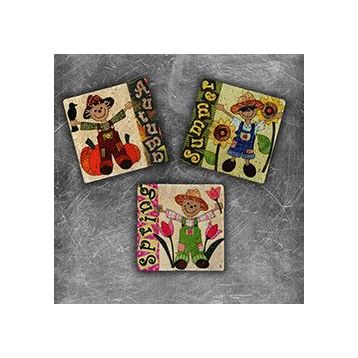 Oscar Stone Decor MG-098 3'lü Doğal Taş Magnet