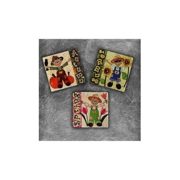 Oscar Stone Decor MG-098 3'lü Doğal Taş Magnet