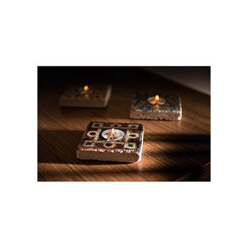 Oscar Stone Decor ML-041 Doğal Taş Mumluk
