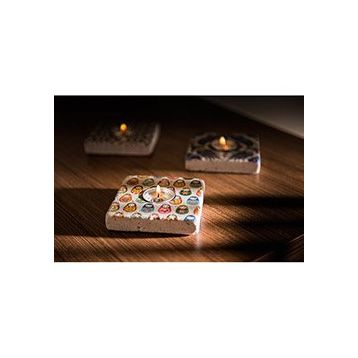 Oscar Stone Decor ML-057 Doğal Taş Mumluk