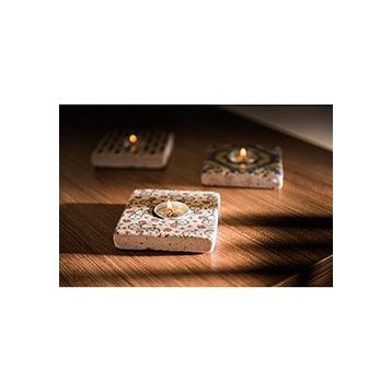 Oscar Stone Decor ML-081 Doğal Taş Mumluk