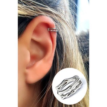 Oseshop İtalyan Tasarımı 925 Ayar Gümüş Minimal Tek Halka Küpe