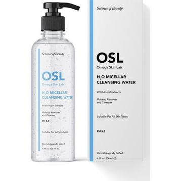 Osl Omega Skin Lab H2O Micellar Cleanser Water 200 ml Makyaj ve Yüz Temizleme Suyu
