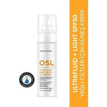 Osl Omega Skin Lab Ultrafluid Light 50 ml Yağlı ve Karma Ciltler için SPF50 Güneş Koruyucu Krem