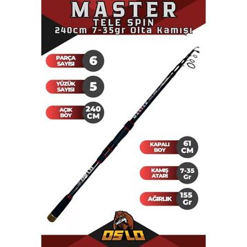 Oslo Master 240 cm 7-35 gr Tele Spin Olta Kamışı