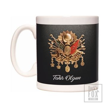 Osmanlı Arması Tuğra İsme Kişiye Özel Kupa Bardak