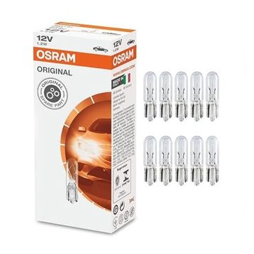Osram 12V T5 1.2 Watt 10 Adet Ampul Gösterge Göğüs Ampulü