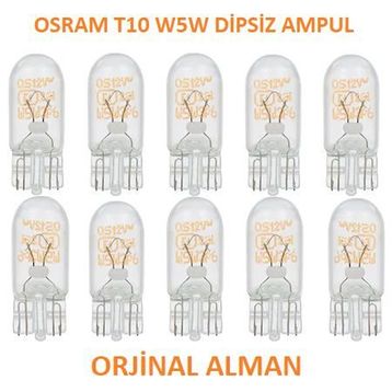 Osram 2825 W5W T10 Dipsiz 12V 5W 10 Adet Far Ampülü