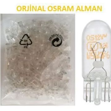 Osram 2825 W5W T10 Dipsiz 12V 5W 10 Adet Far Ampülü
