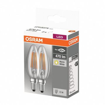 Osram 40 4W/470Lm E14 Nd Pk2 Base Clb Fıl Led