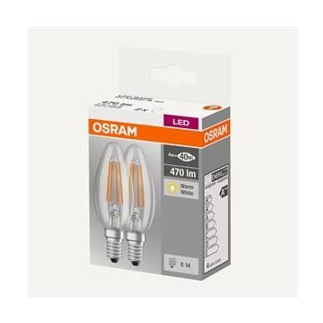 Osram 40 4W/470Lm E14 Nd Pk2 Base Clb Fıl Led